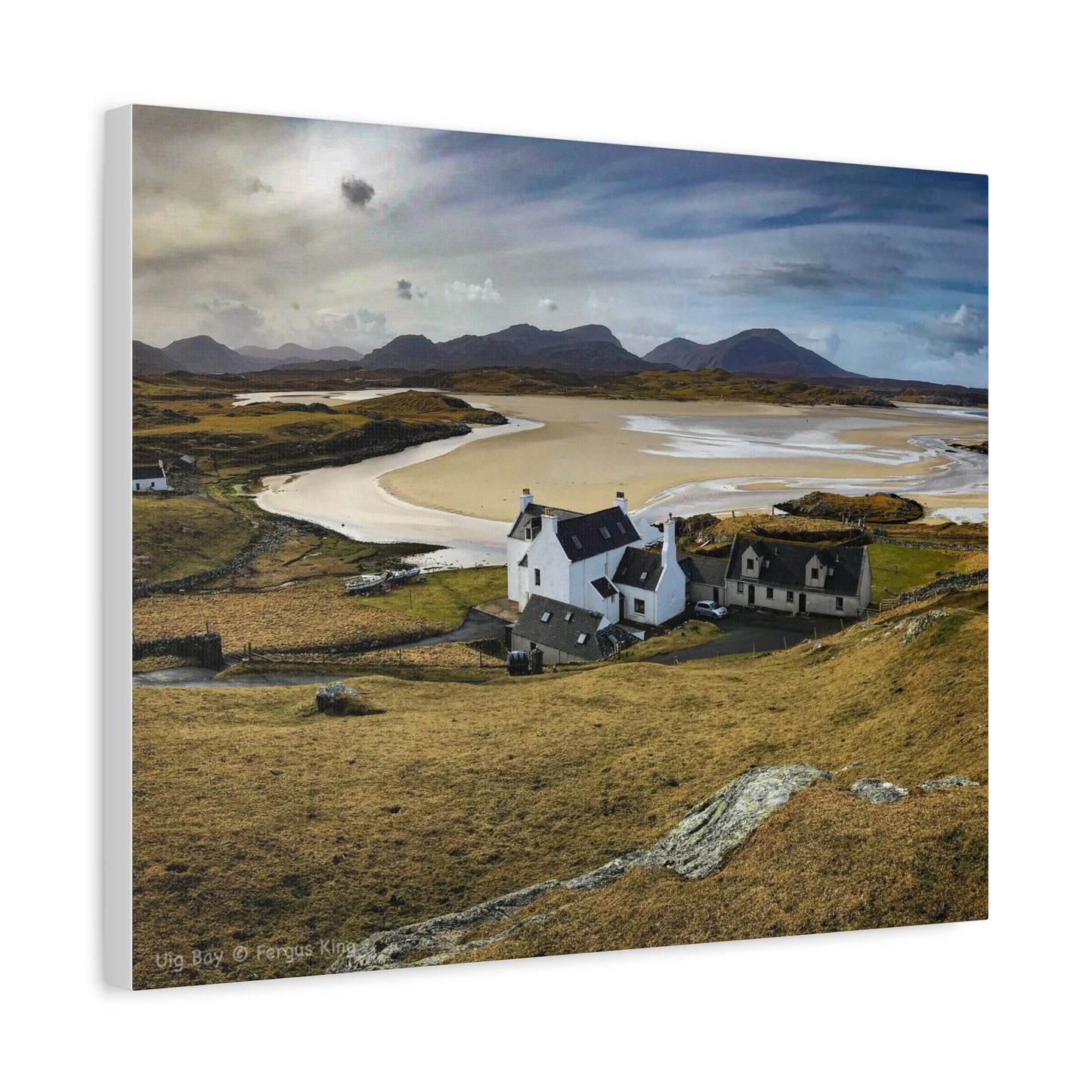 Uig Bay Canvas Print – Scottish Coastal Wall Art by Photographer Fergus King