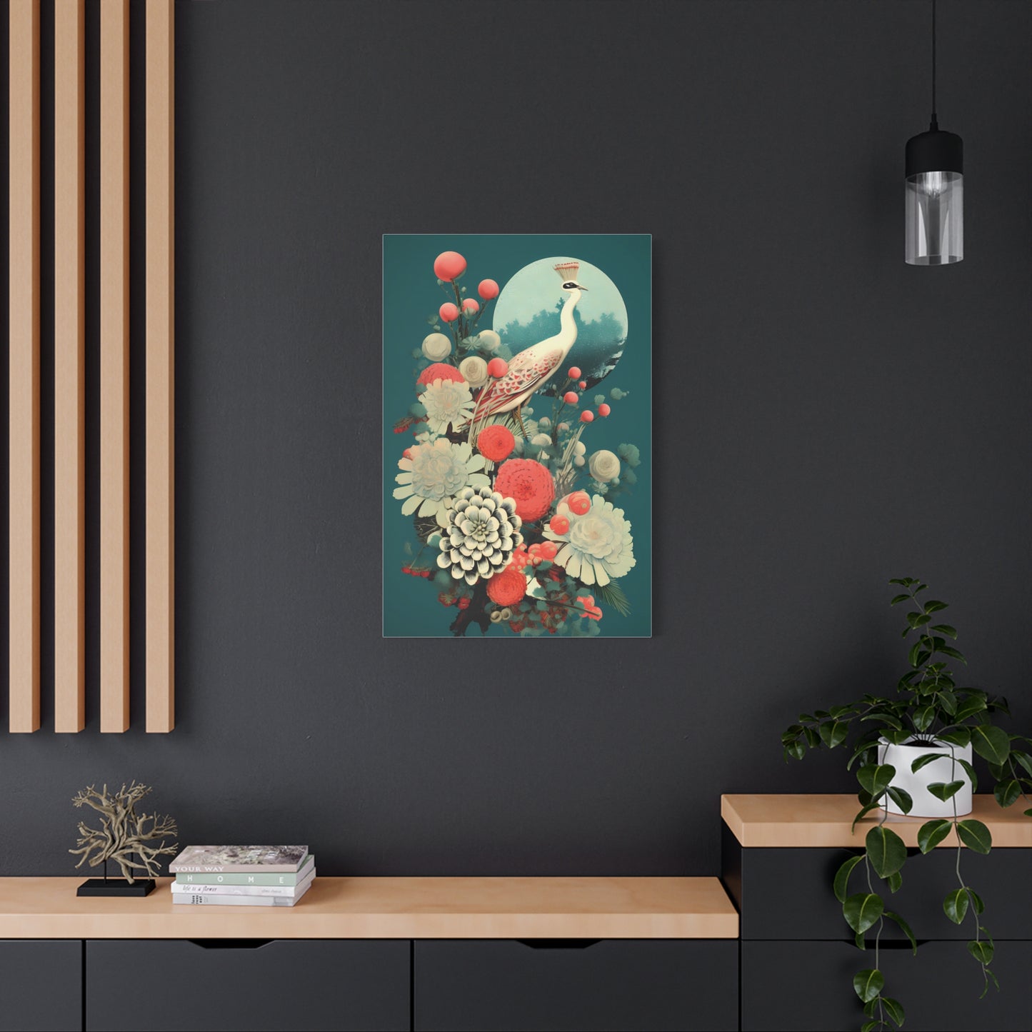 Elegant Peony Art Canvas Print, Wall Decor for Home