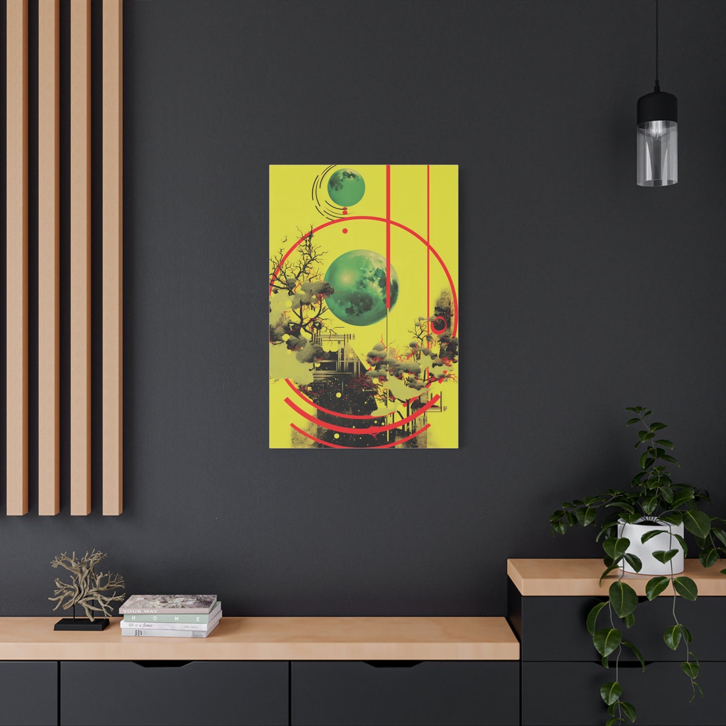 Abstract Wall Art Print, Colorful Canvas Decor