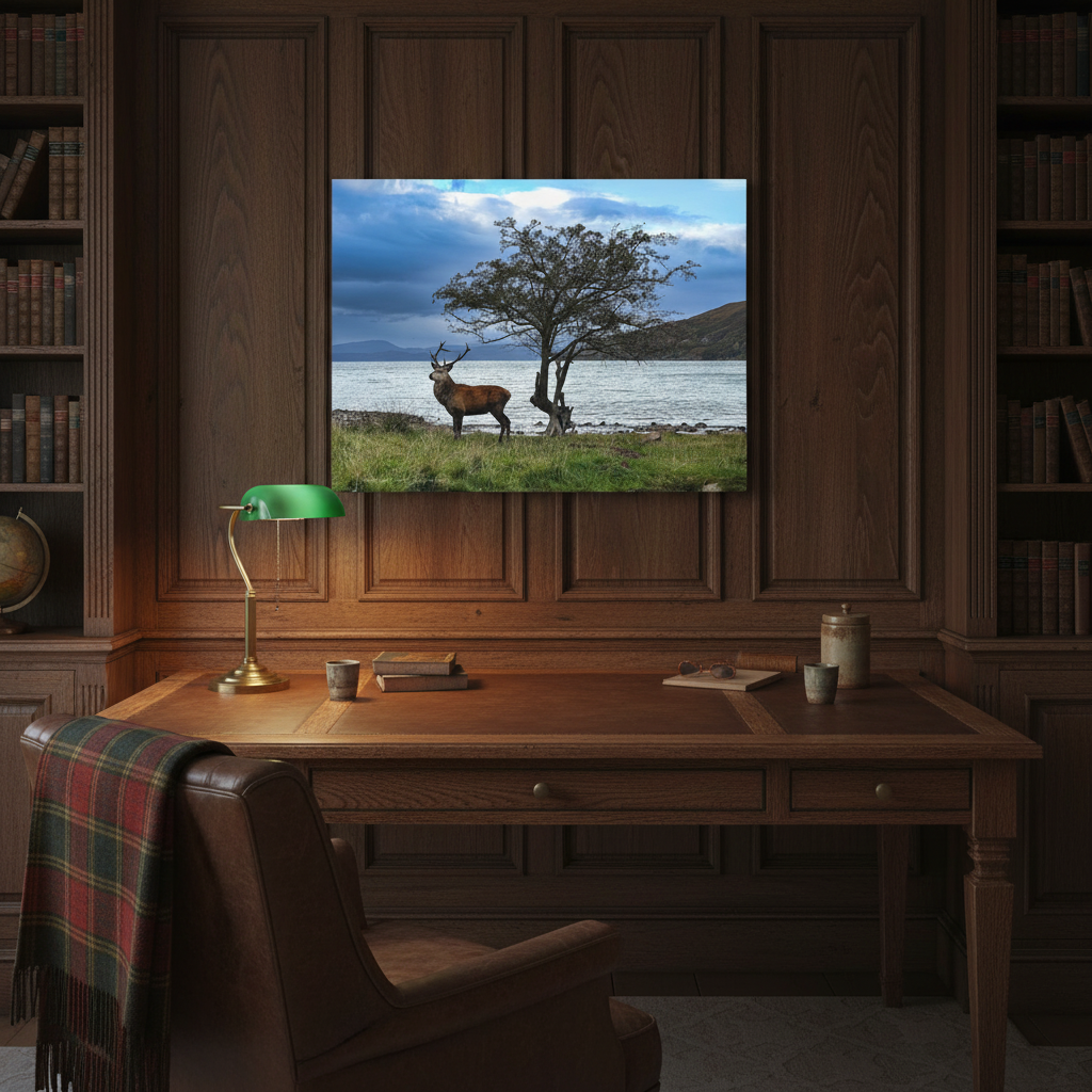 Applecross Stag Canvas Print – By Photographer Fergus King