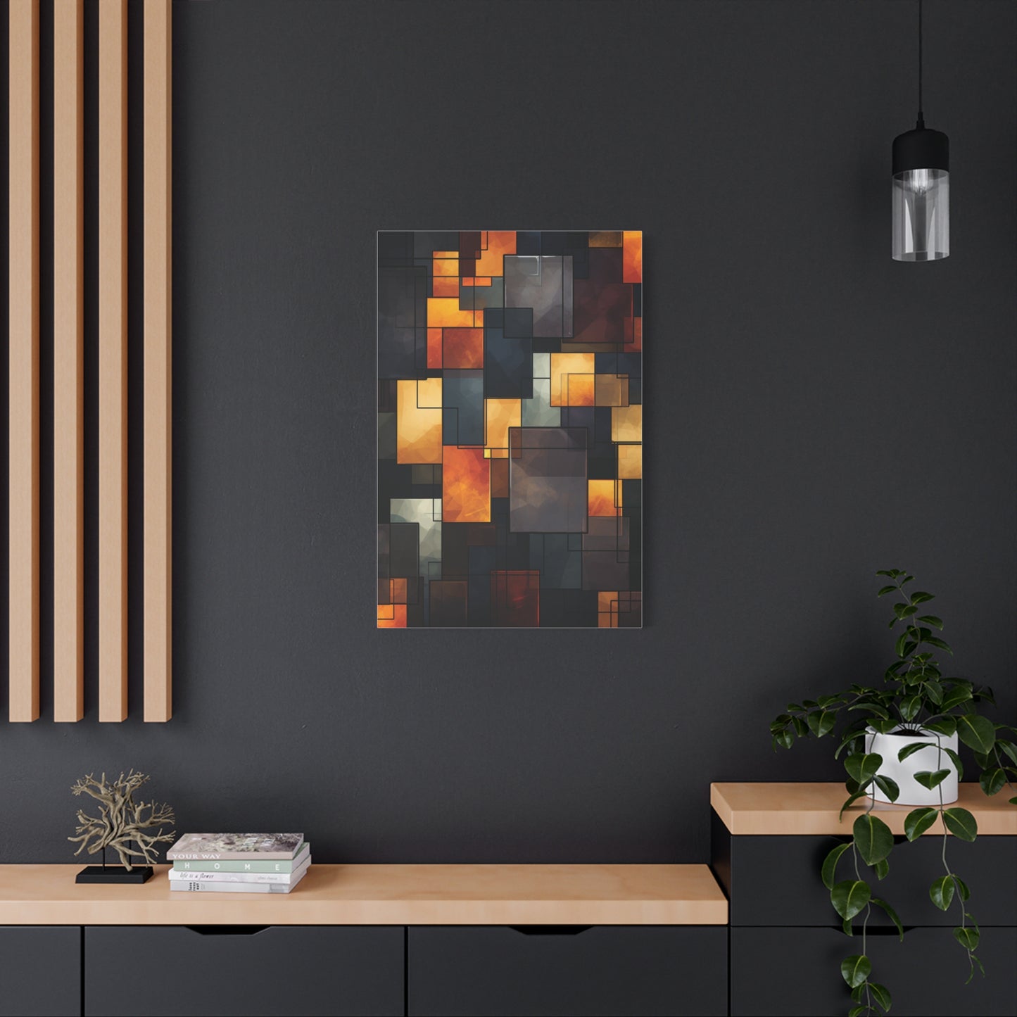 Abstract Matte Canvas Wall Art, Modern Decor for Home