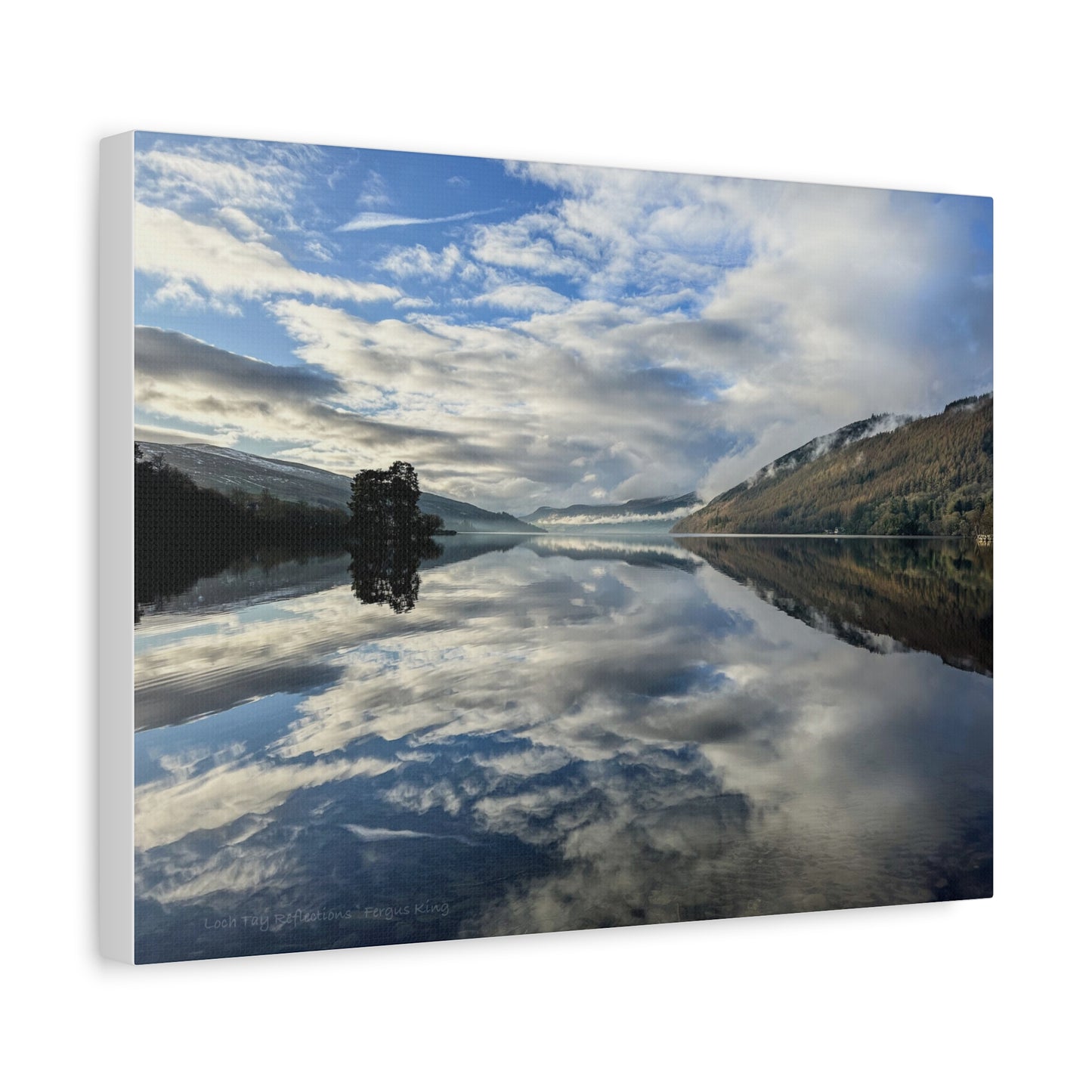 Loch Tay Reflections Canvas Print – By Photographer Fergus King