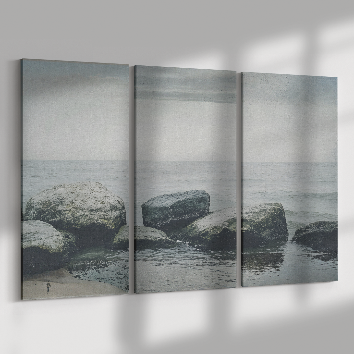 3 Piece Rocky Ocean Wall Art