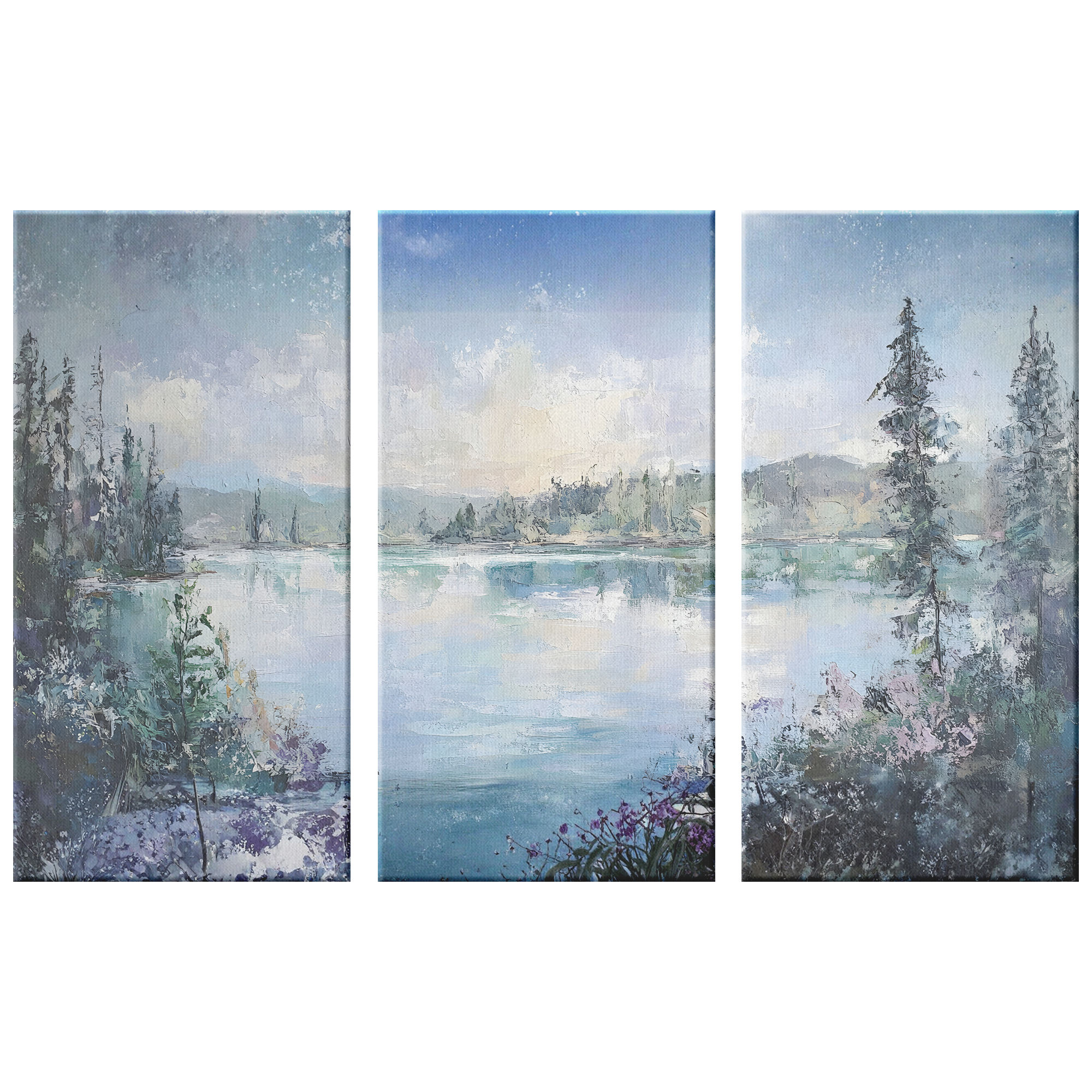 3 piece Lake Art Canvas – Canvas Bespoke