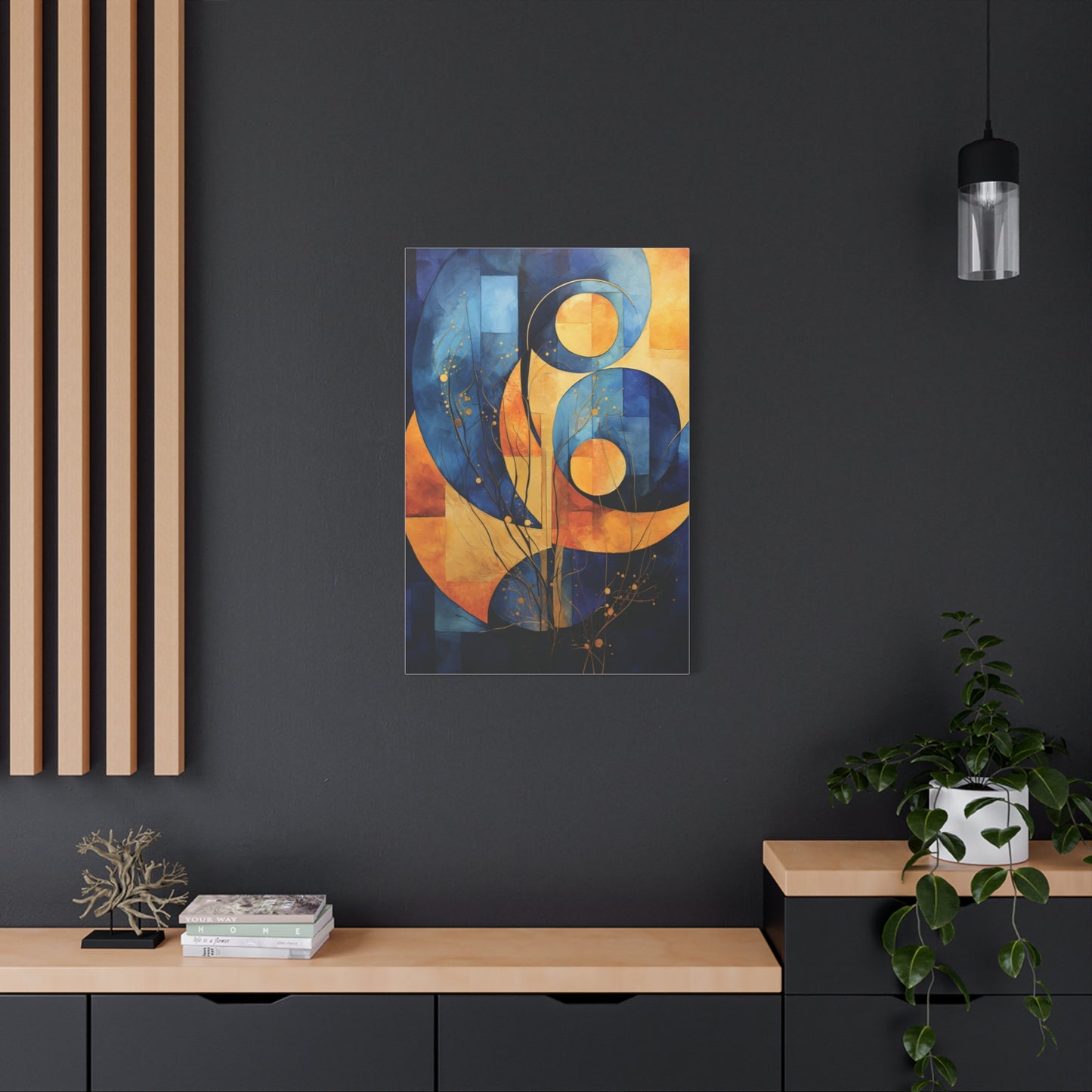 Abstract Geometric Canvas Art, Modern Wall Decor,