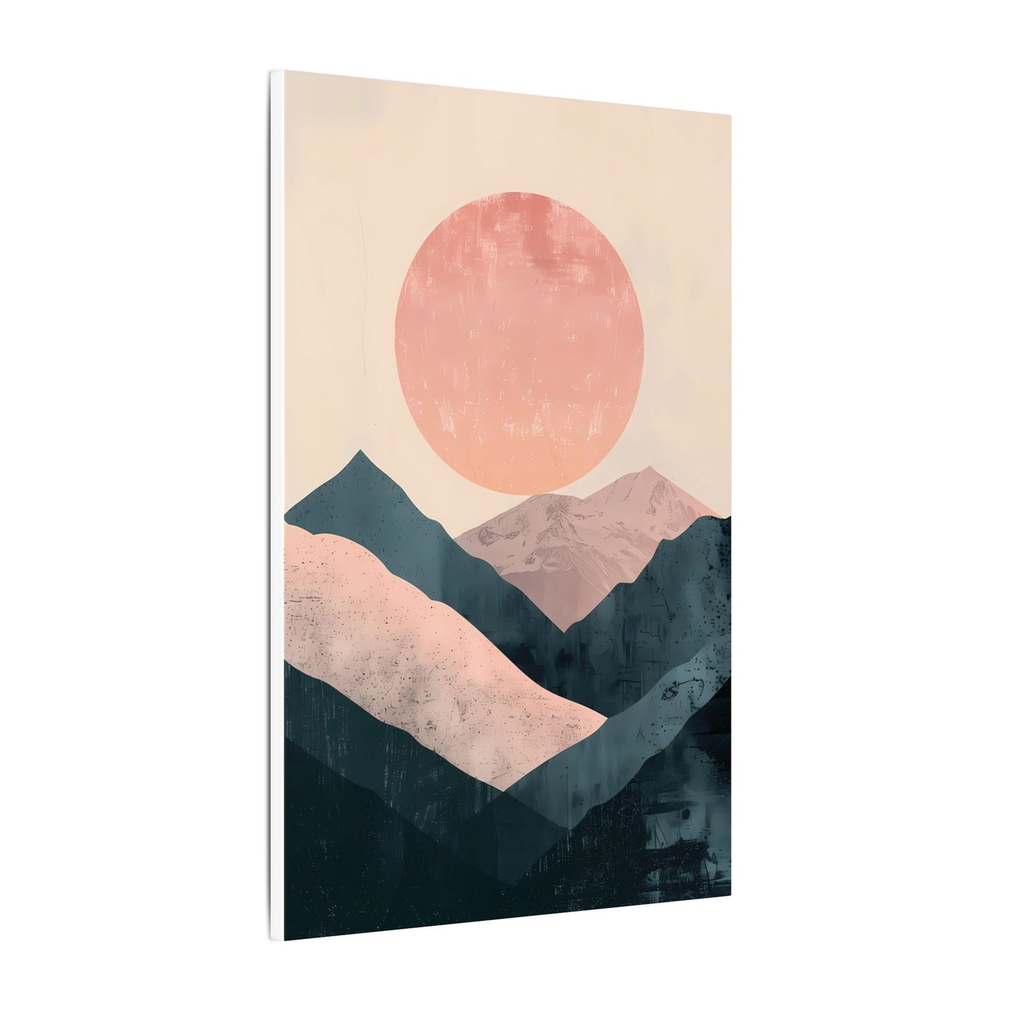Desert Serenity Canvas Art: Dusty Rose Mountain Sunset