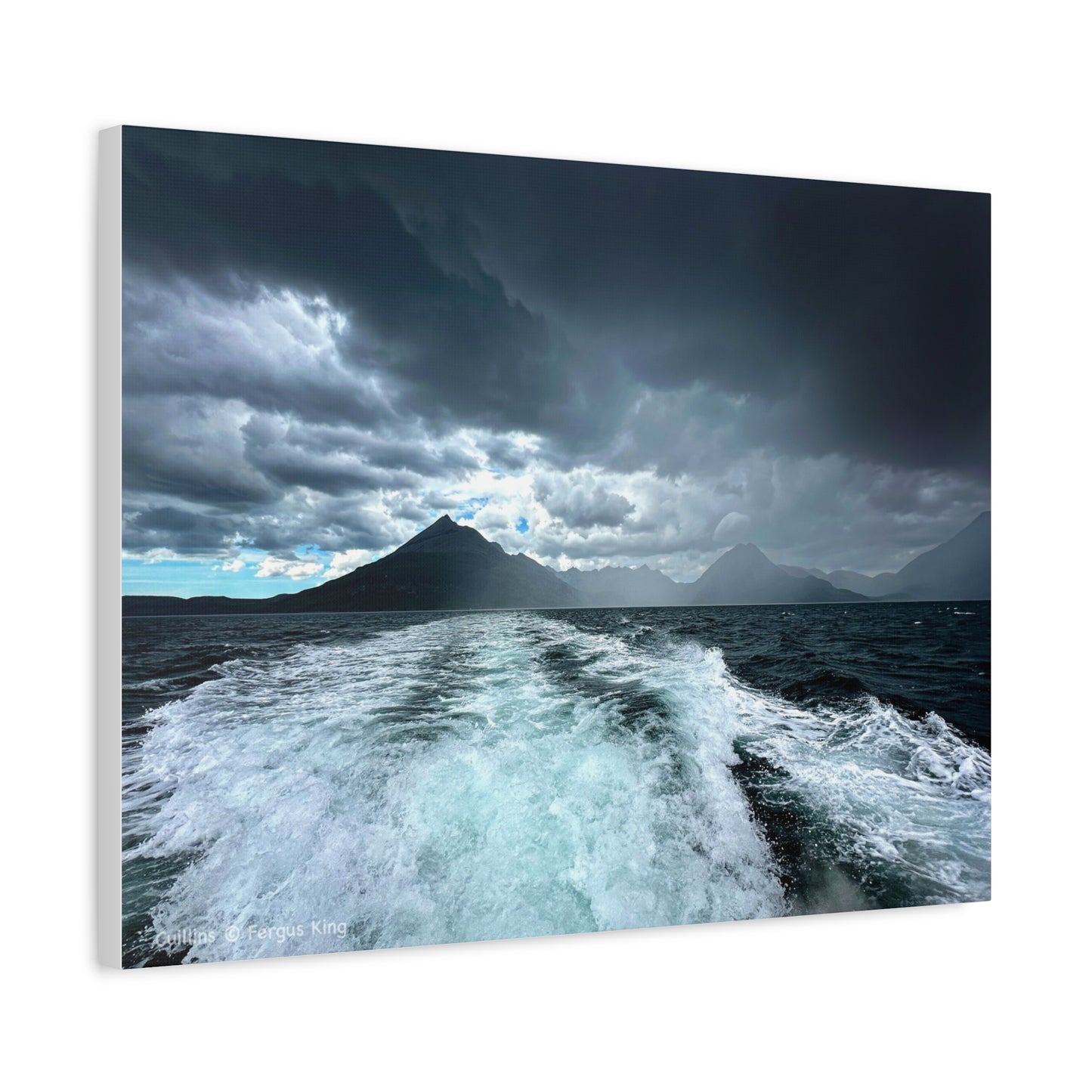 Cuillin Mountains Seascape – Canvas Print by Photographer Fergus King