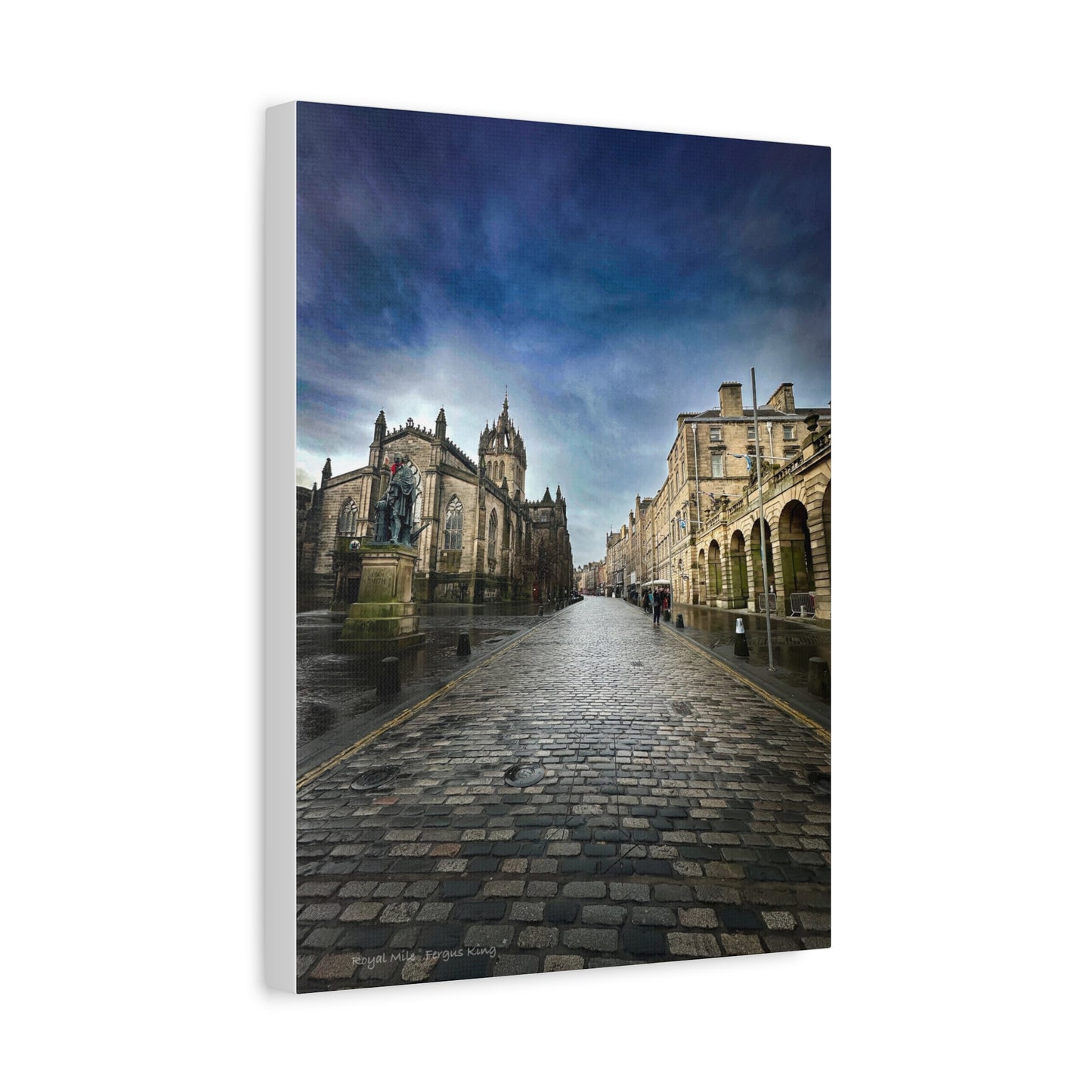 Royal Mile Edinburgh Canvas Print – By Photographer Fergus King