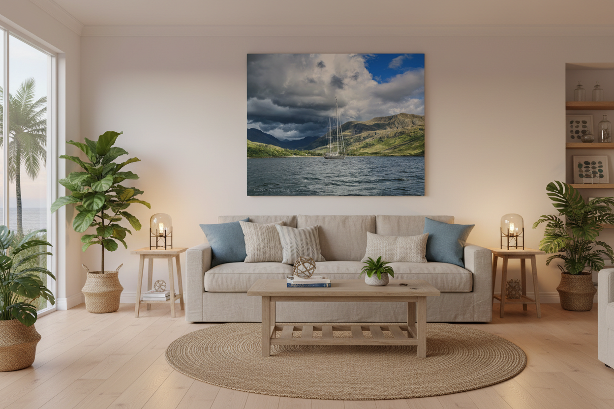 Inverie Sailboat canvas print – By photographer Fergus King