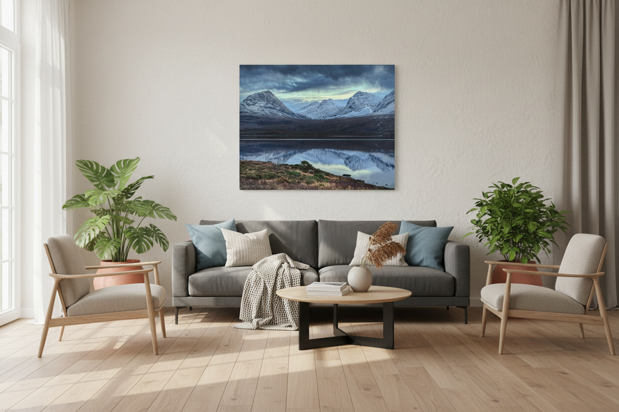 Coigach Canvas Print – Scottish Highlands Wall Art by Photographer Fergus King