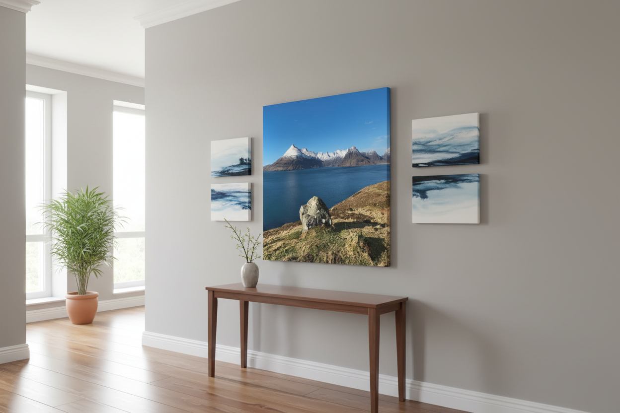 Snowy Cuillins, Isle of Skye – Canvas Print by Fergus King