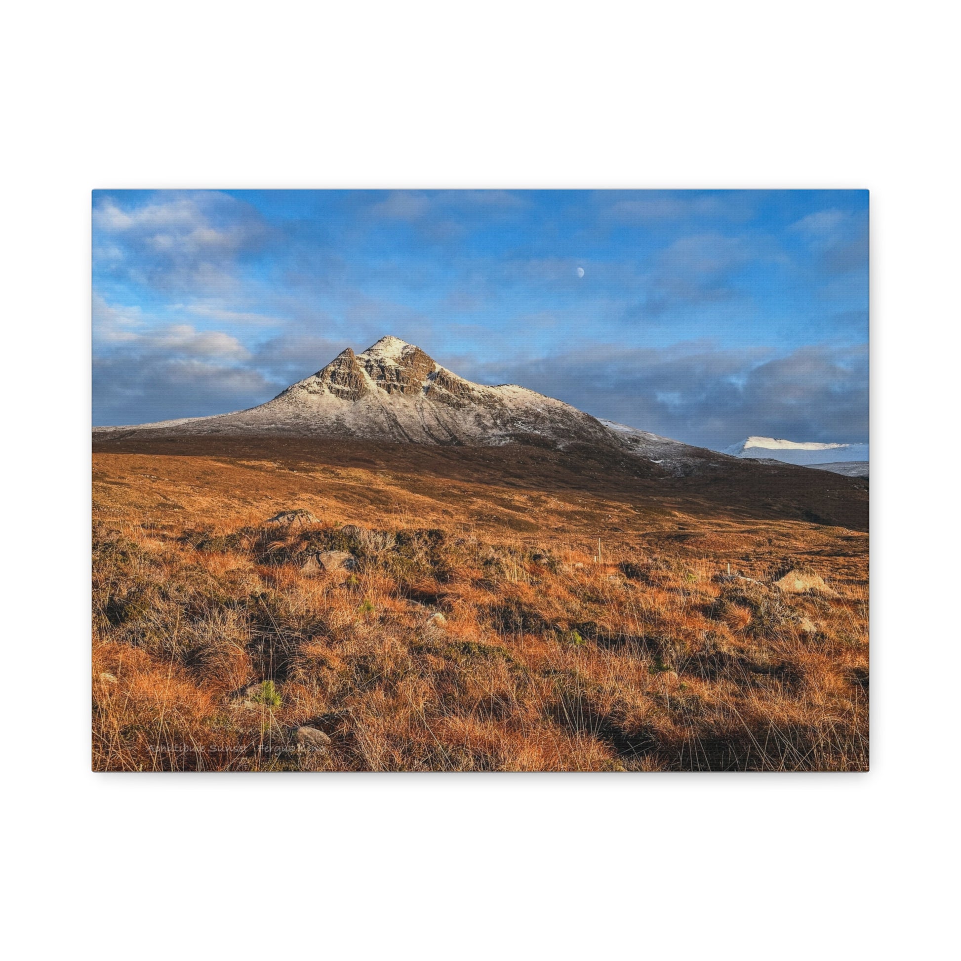 Achiltibuie Sunset Canvas Print – By Photographer Fergus King | Scottish Highlands Coastal & Mountain Wall Art