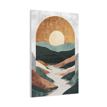 Modern Mountain Sunset Poster