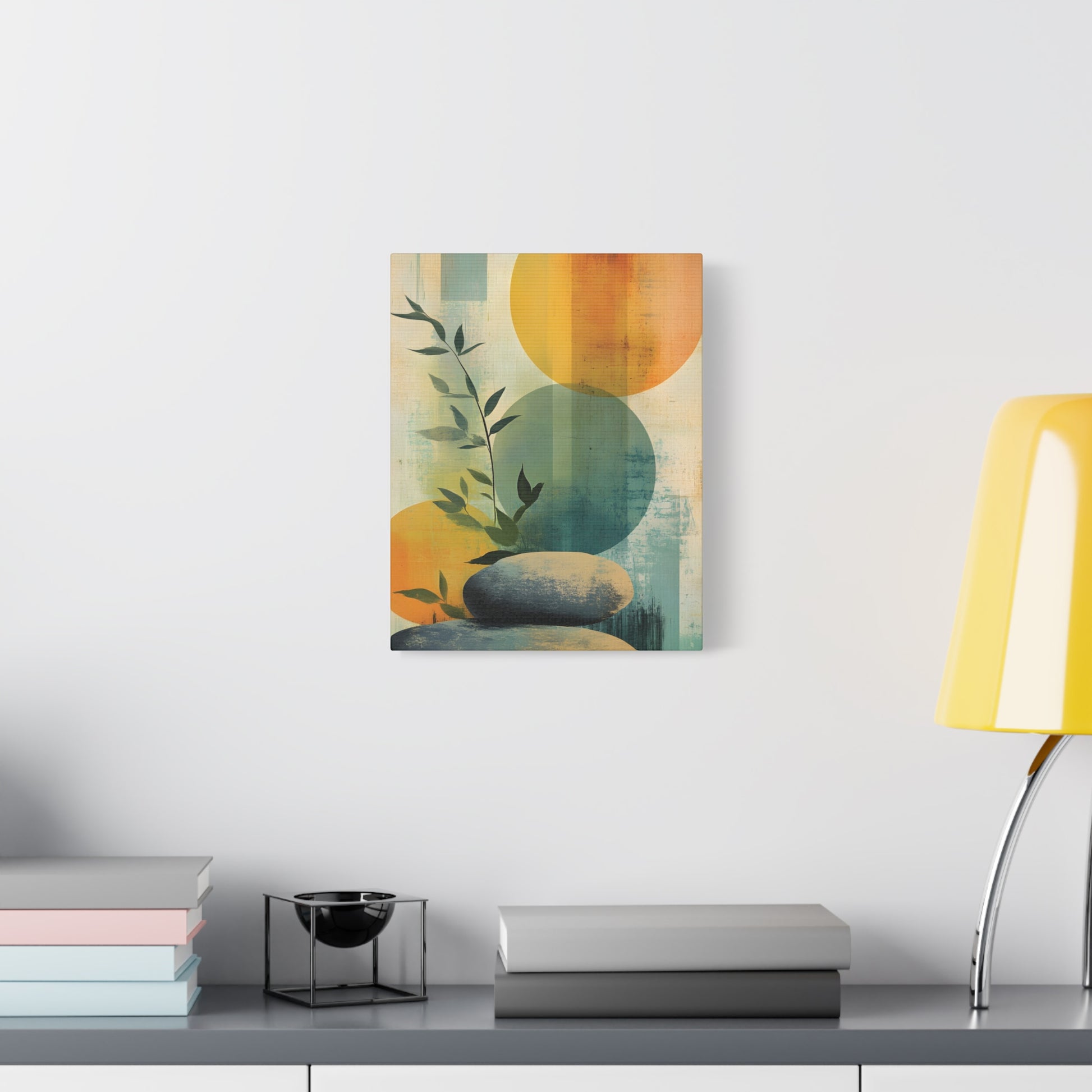 Zen Stone Abstract Matte Canvas Print — Stretched Wall Art