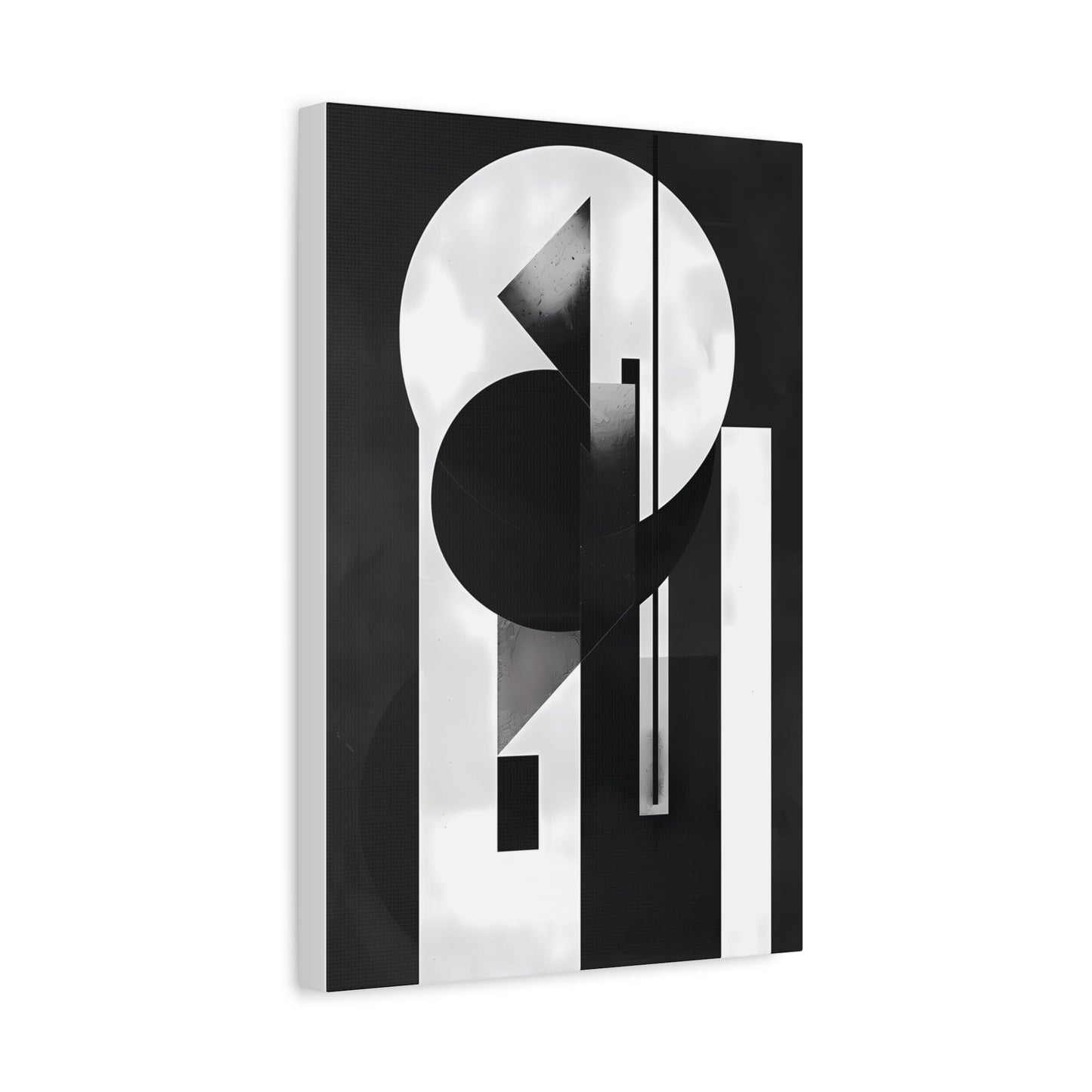 Geometric Symphony — Black & White Modern Poster