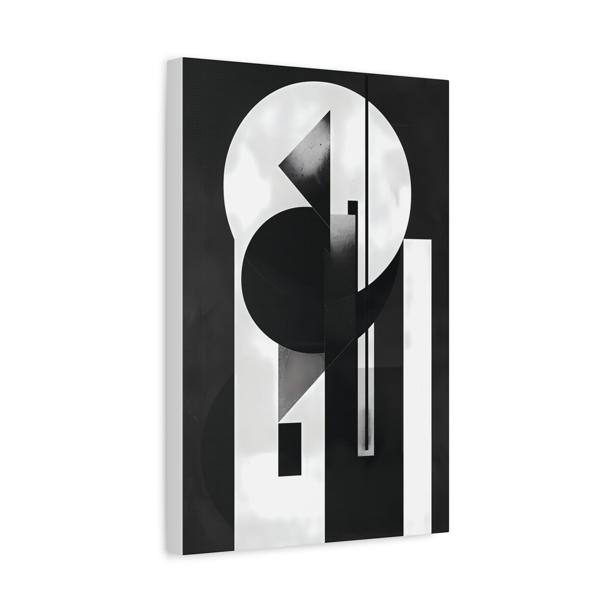 Geometric Symphony — Black & White Modern Poster
