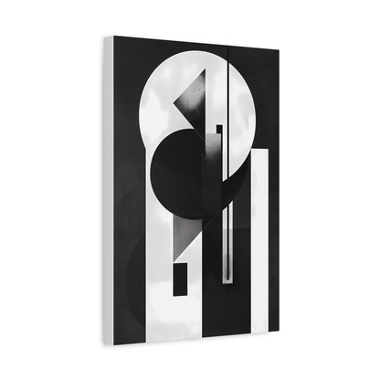 Geometric Symphony — Black & White Modern Poster
