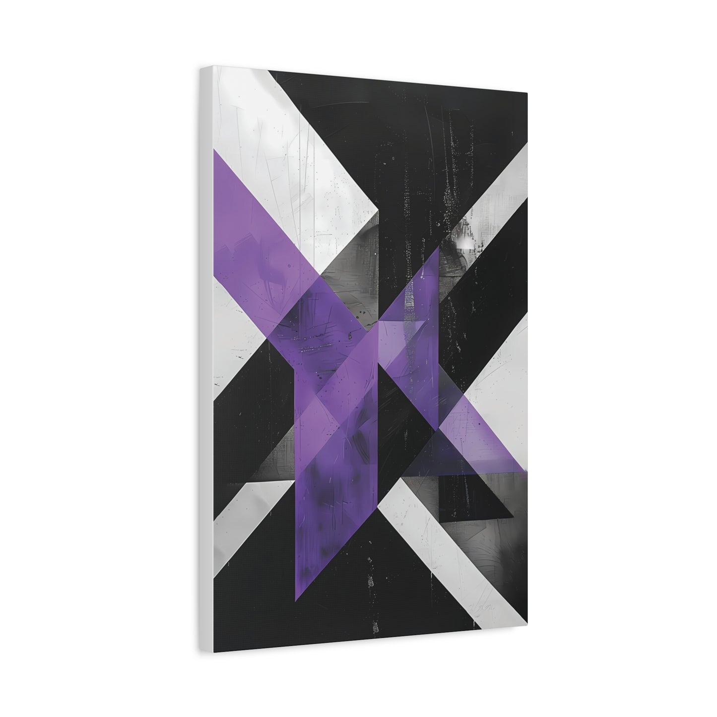 Violet Axis — Abstract Geometric Wall Art