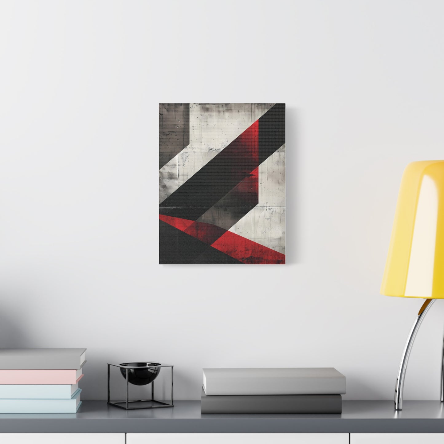 Urban Angles — Modern Black & Red Print