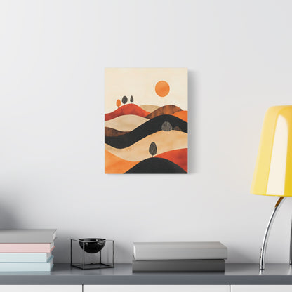 Terracotta Hills and Trees Minimalist Poster