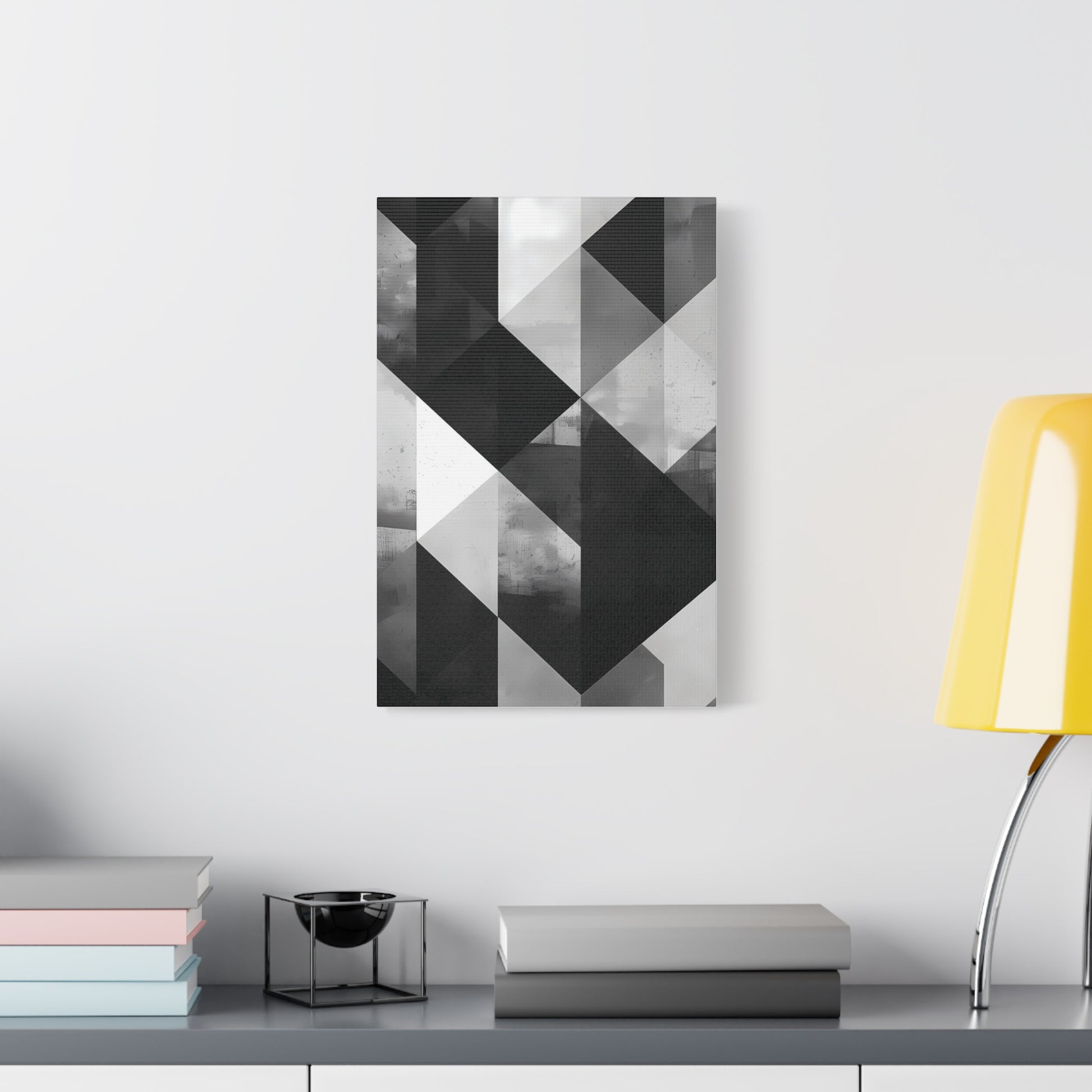 Architectural Balance — Monochrome Abstract Geometric Print