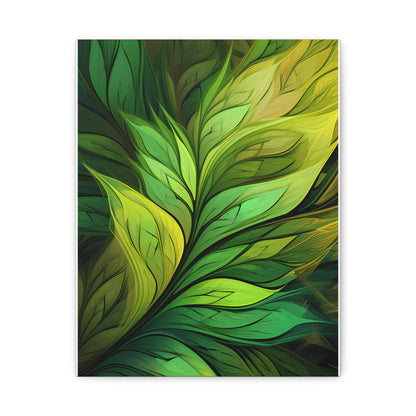Leafy Green Matte Canvas Art Print, Nature Wall Decor