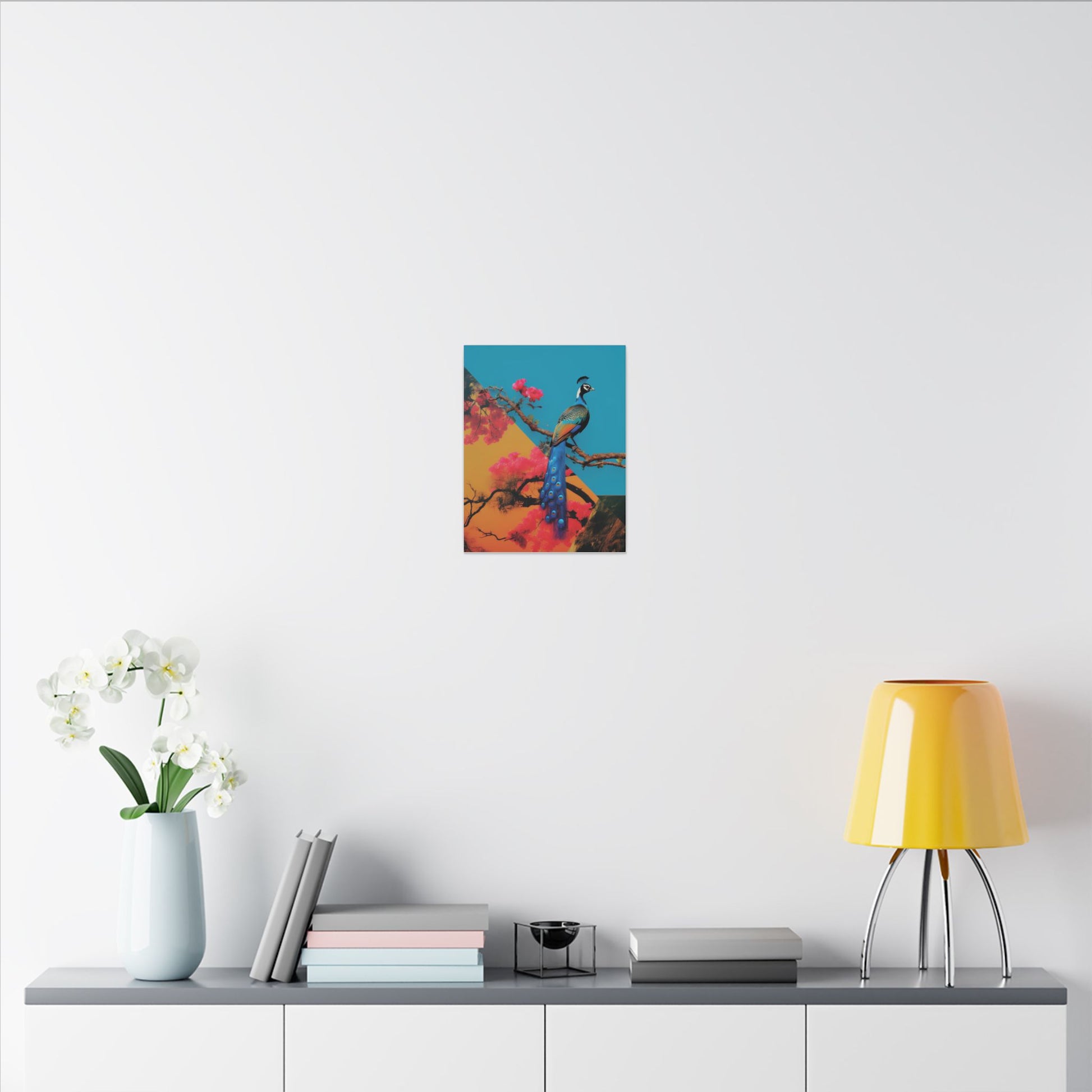 Vibrant Peacock Canvas Art Print