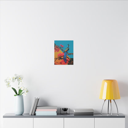 Vibrant Peacock Canvas Art Print