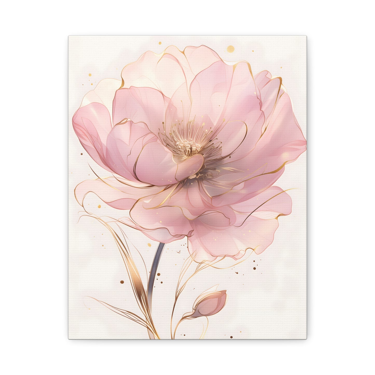Romantic Blush Pink Floral Artwork Elegant Wall Decor for Home