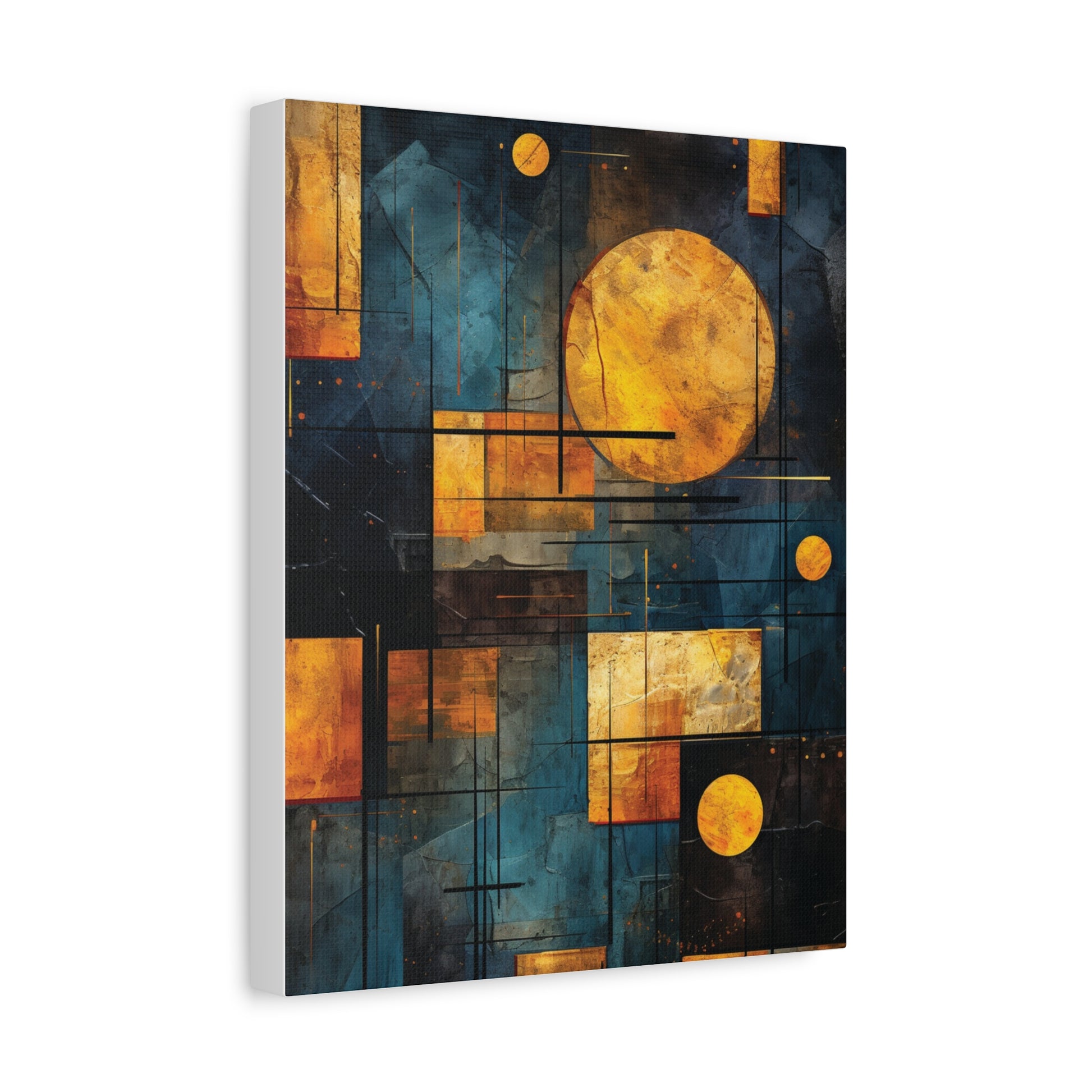 Abstract Geometric Wall Art Canvas Print, Modern Home Decor