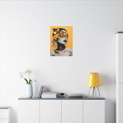 Elegant Gold-Toned Portrait Canvas Art - Modern Wall Decor