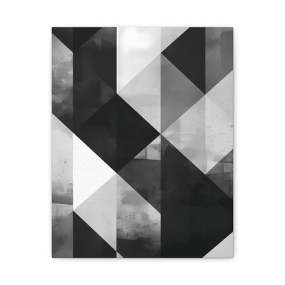 Architectural Balance — Monochrome Abstract Geometric Print