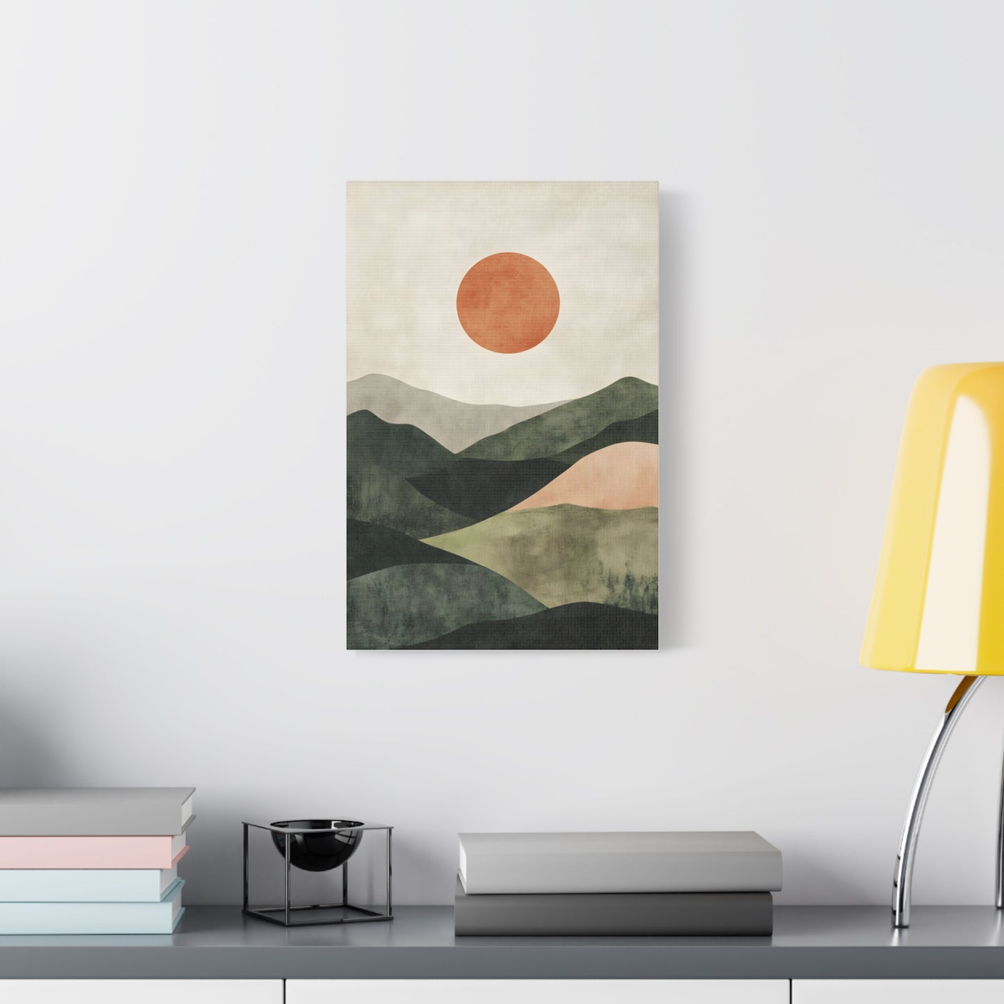 Boho Sun Over Green Hills Print
