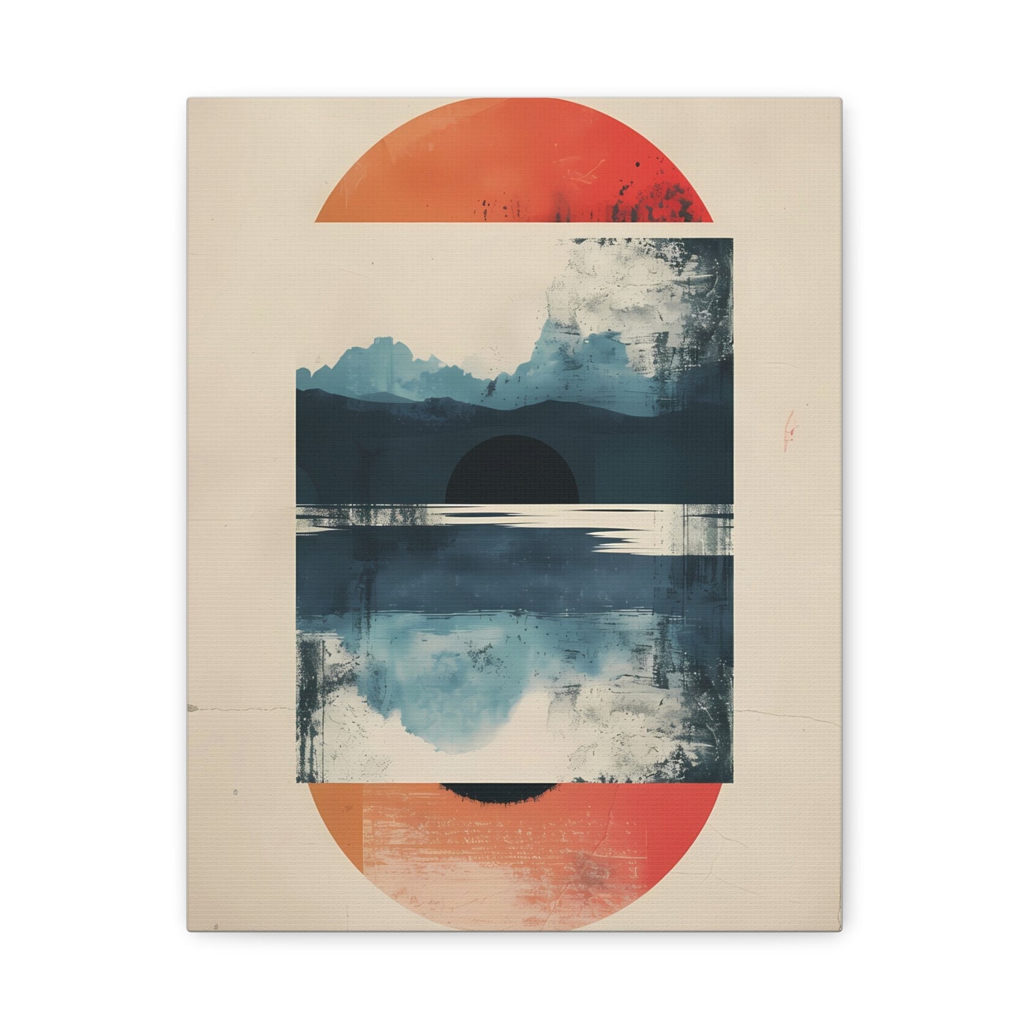 Abstract Sunrise Landscape Matte Canvas Print