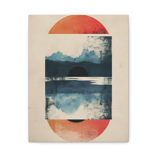 Abstract Sunrise Landscape Matte Canvas Print