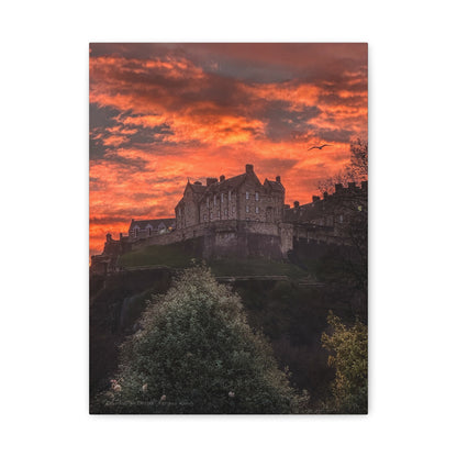 Edinburgh Castle Sunset canvas print – By photographer Fergus King