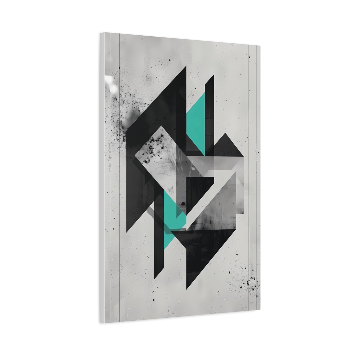 Teal Structure — Modern Abstract Geometric Wall Art