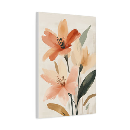 Terracotta Blooms — Modern Floral Wall Art