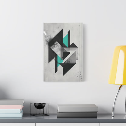 Teal Structure — Modern Abstract Geometric Wall Art