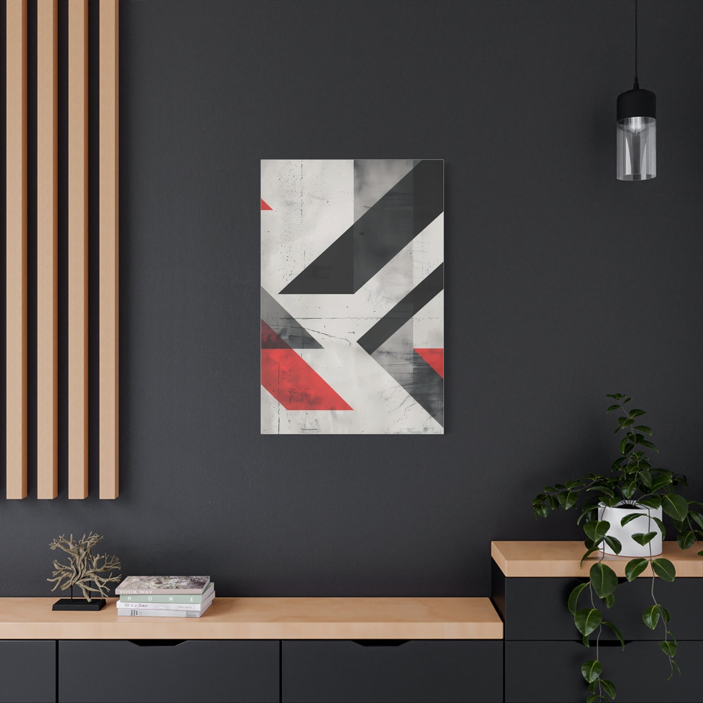 Industrial Arrows — Modern Black & Red Poster