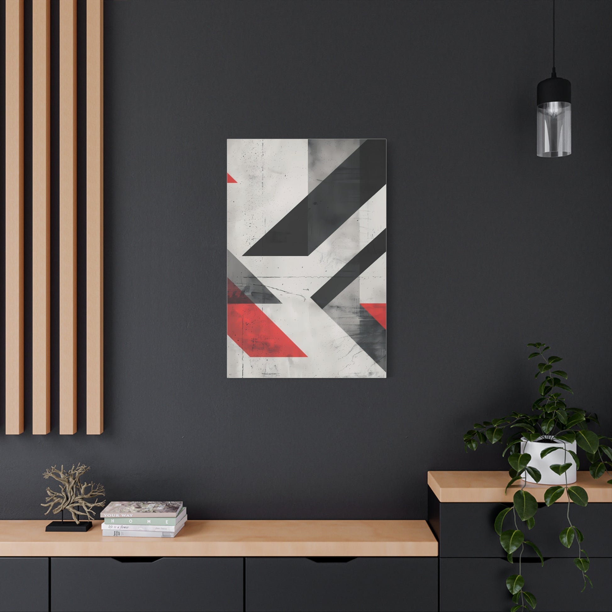 Industrial Arrows — Modern Black & Red Poster