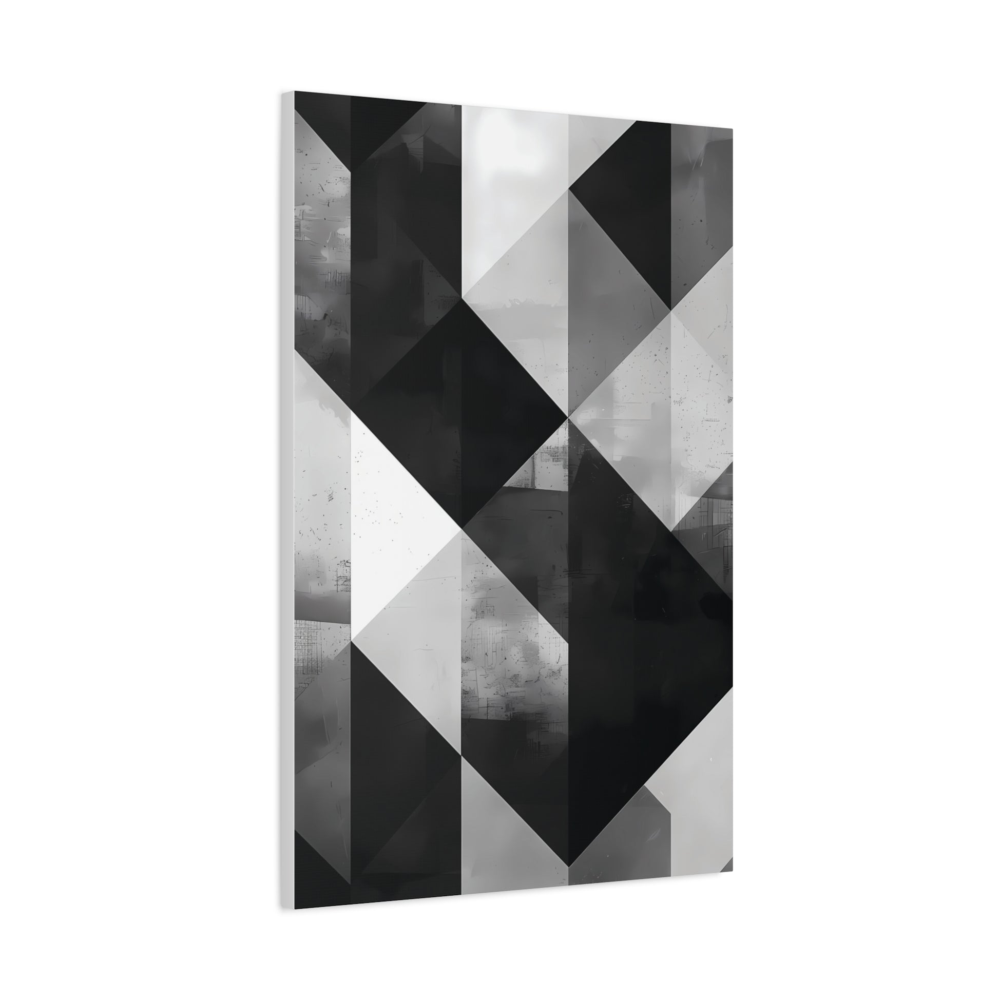 Architectural Balance — Monochrome Abstract Geometric Print