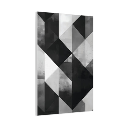 Architectural Balance — Monochrome Abstract Geometric Print