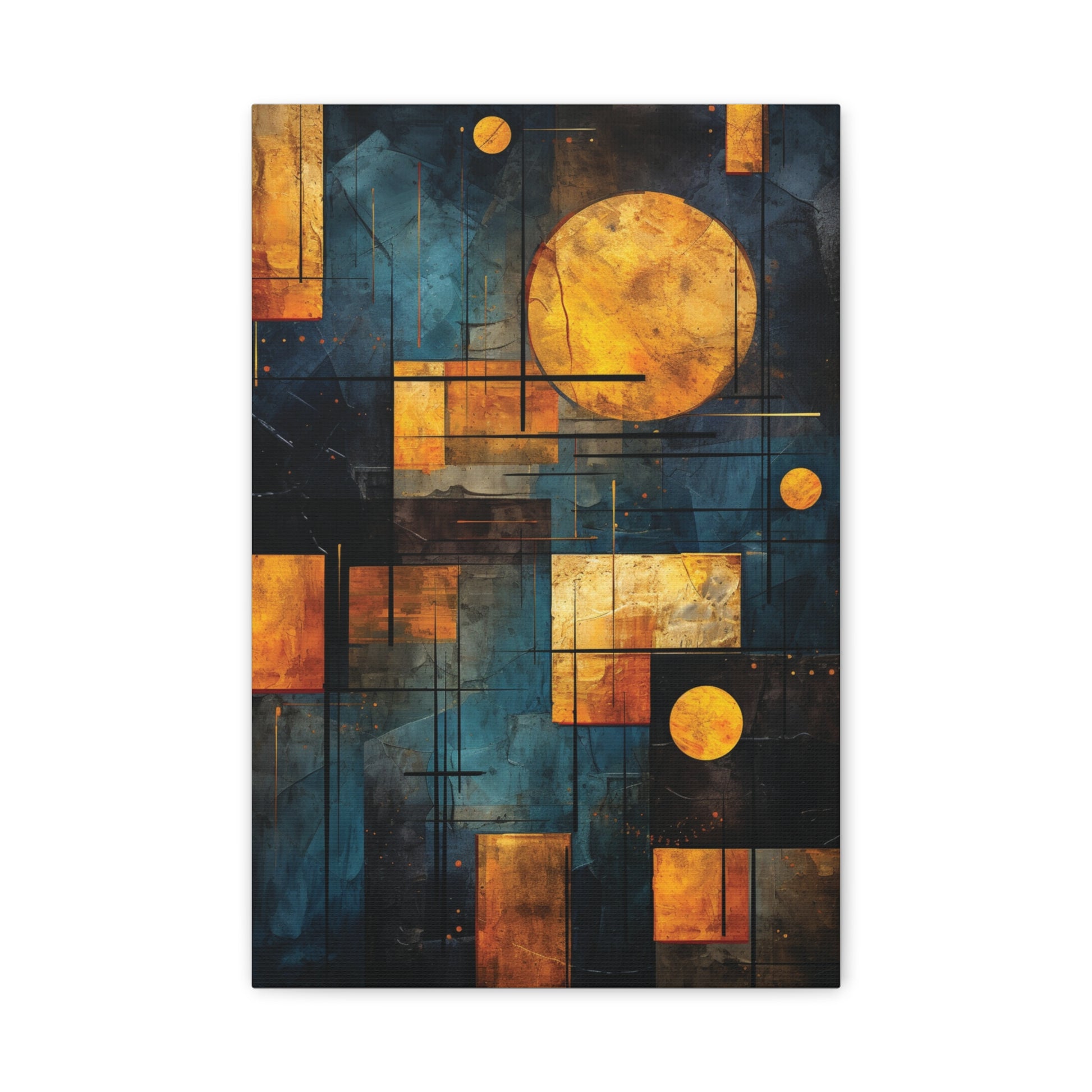 Abstract Geometric Wall Art Canvas Print, Modern Home Decor