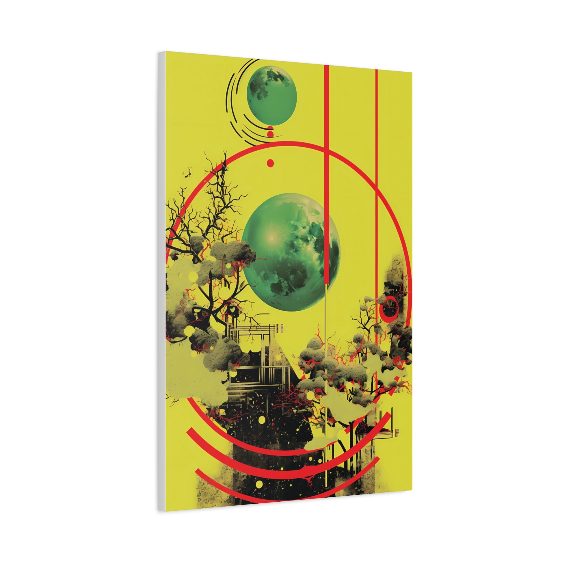 Abstract Wall Art Print, Colorful Canvas Decor