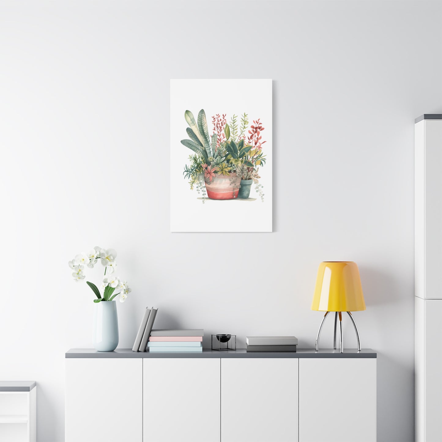 Blooming Botanicals — Watercolor Potted Plant Wall Art