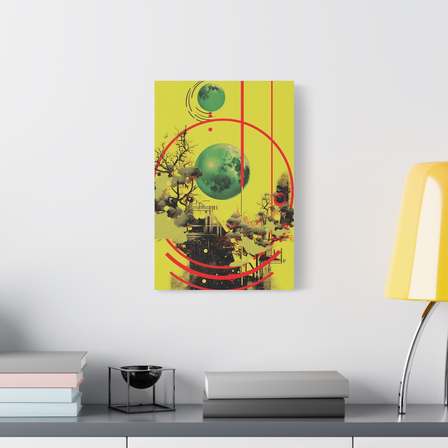 Abstract Wall Art Print, Colorful Canvas Decor