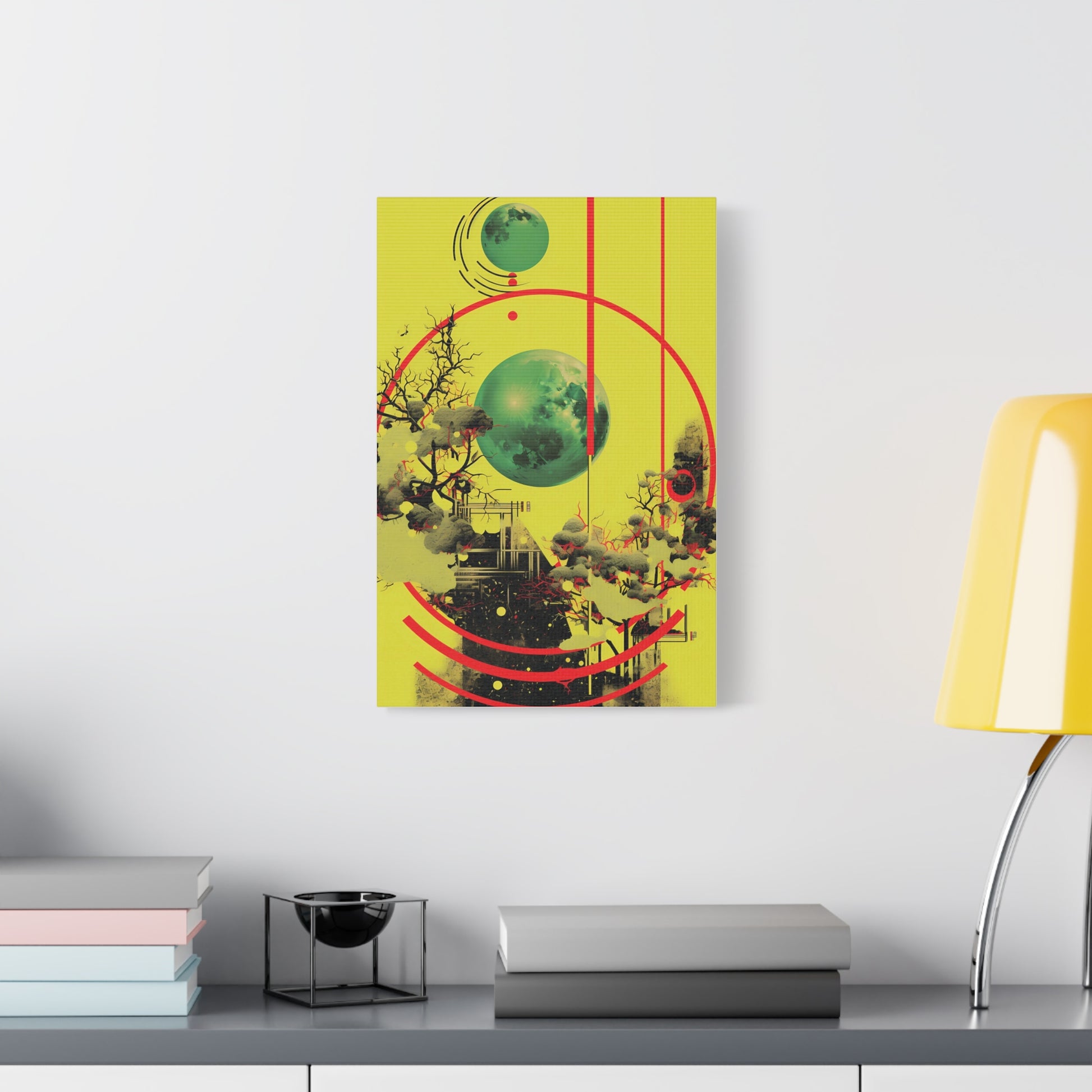 Abstract Wall Art Print, Colorful Canvas Decor