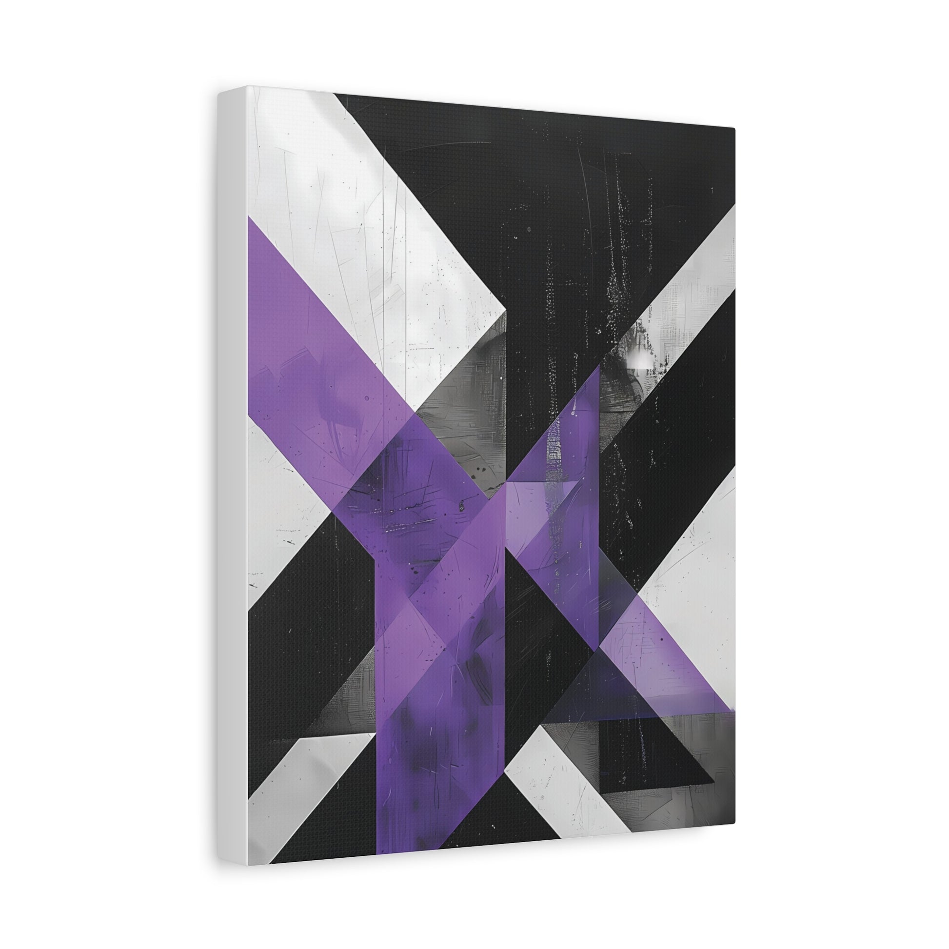 Violet Axis — Abstract Geometric Wall Art