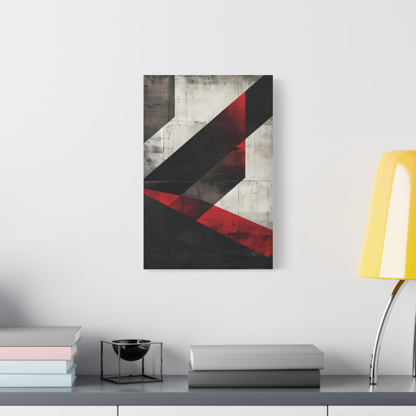 Urban Angles — Modern Black & Red Print